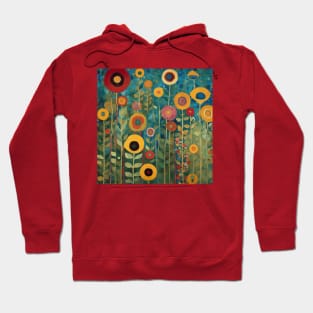 Colorful Abstract Flower Garden Landscape After Klimt Hoodie